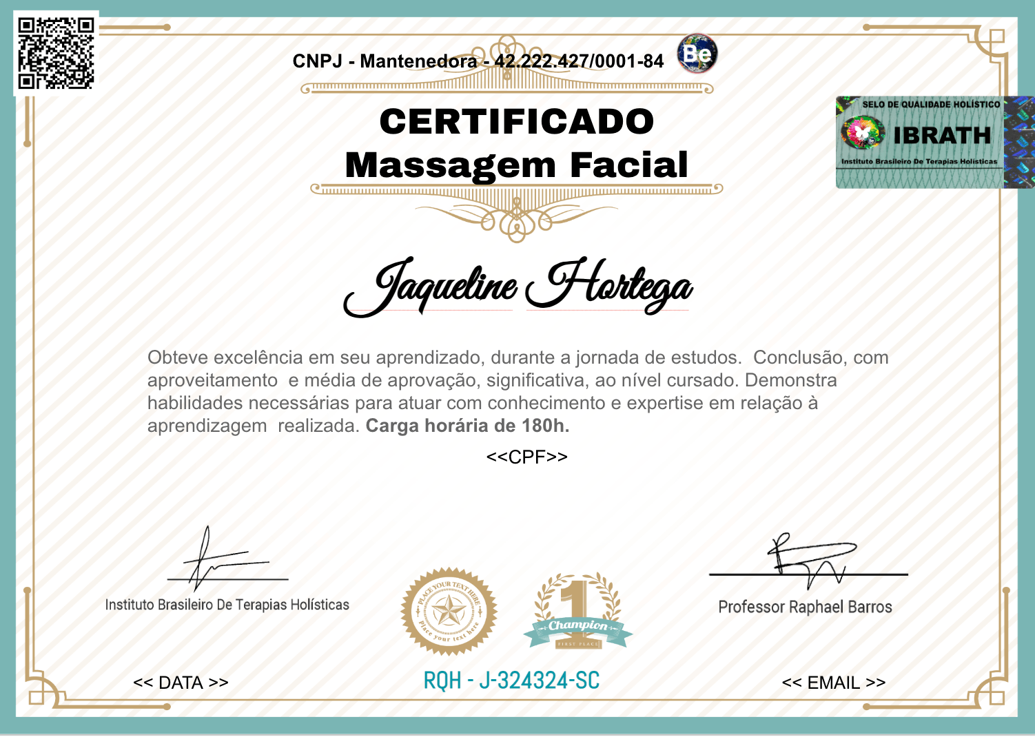 Curso de Formação Profissional Massagem Facial