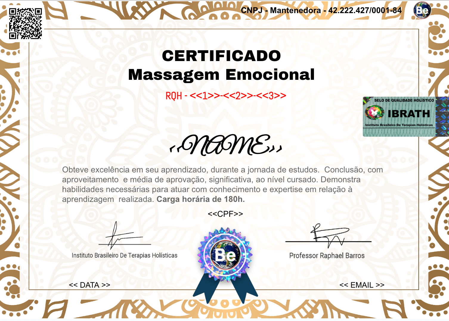 Curso de Formação Massagem Emocional R$97