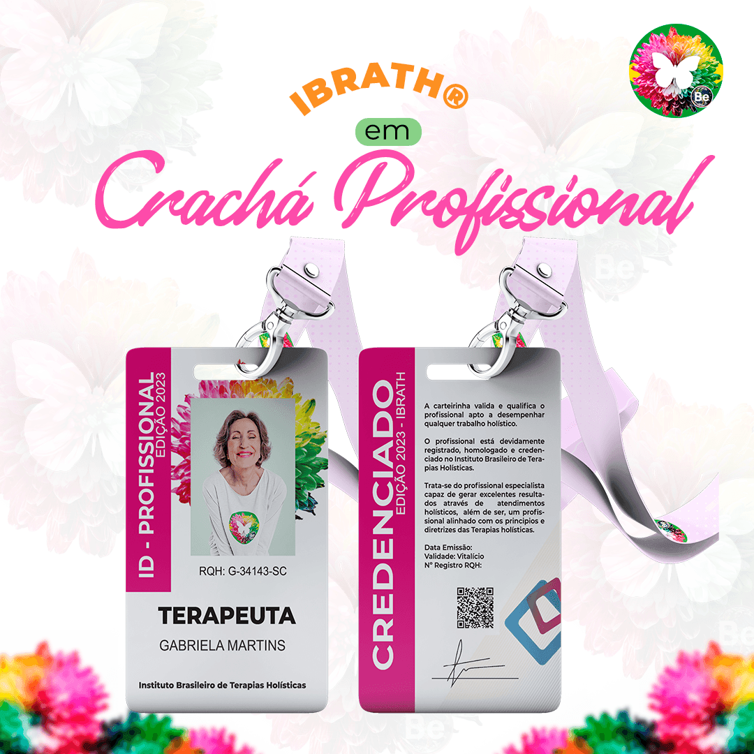 Registro Profissional / Carteirinha / Crachá Terapeuta Holistico Digital