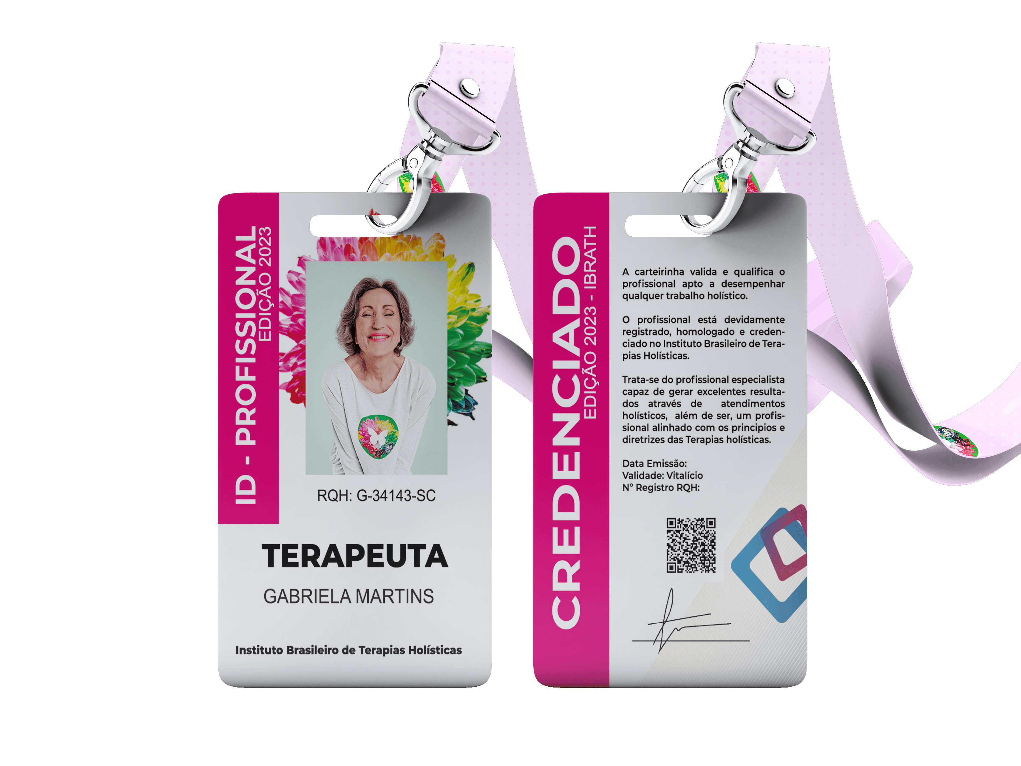 Registro Profissional / Carteirinha / Crachá Terapeuta Holistico Digital