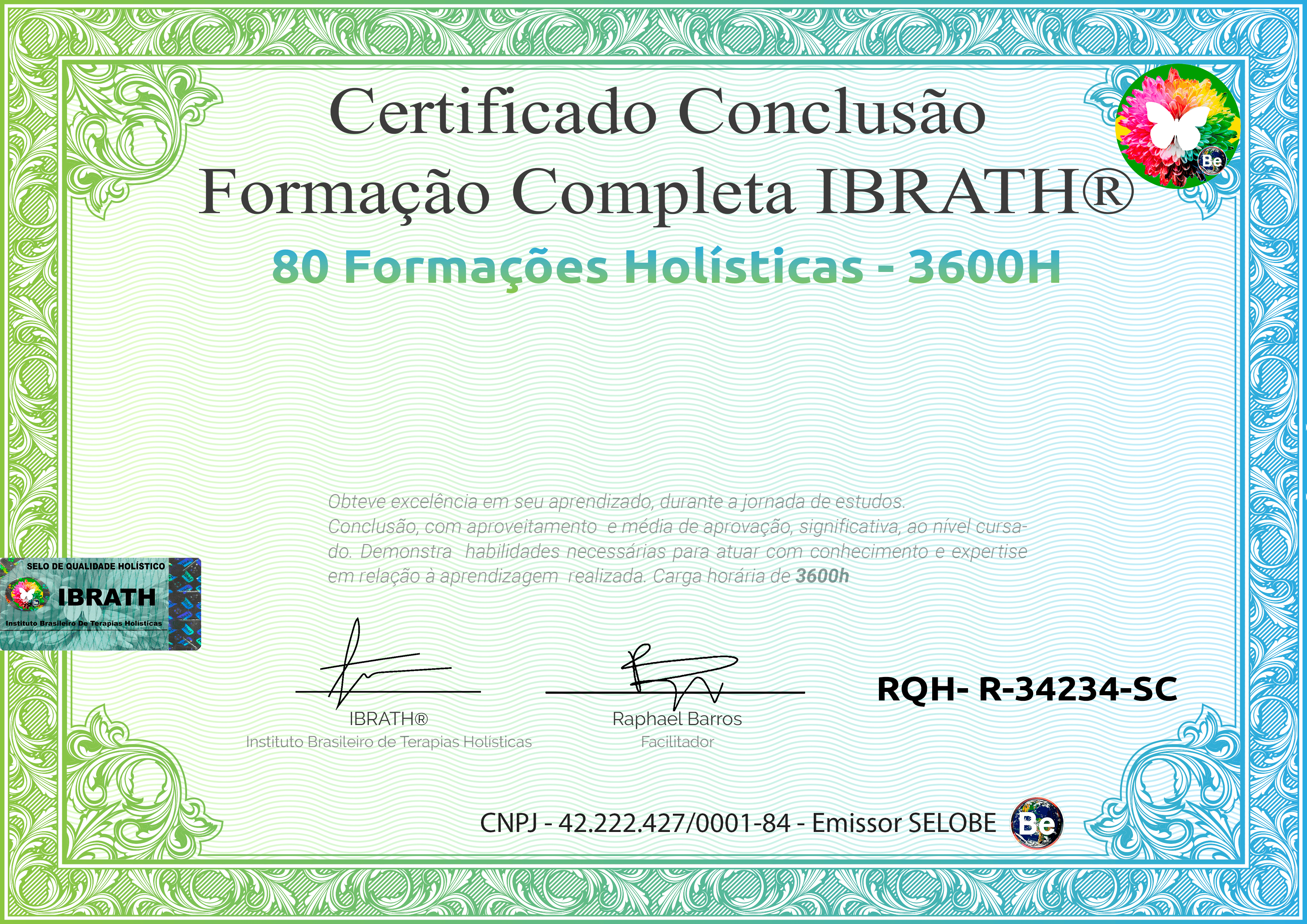 Curso de Formação Profissional Terapia Holistica +70