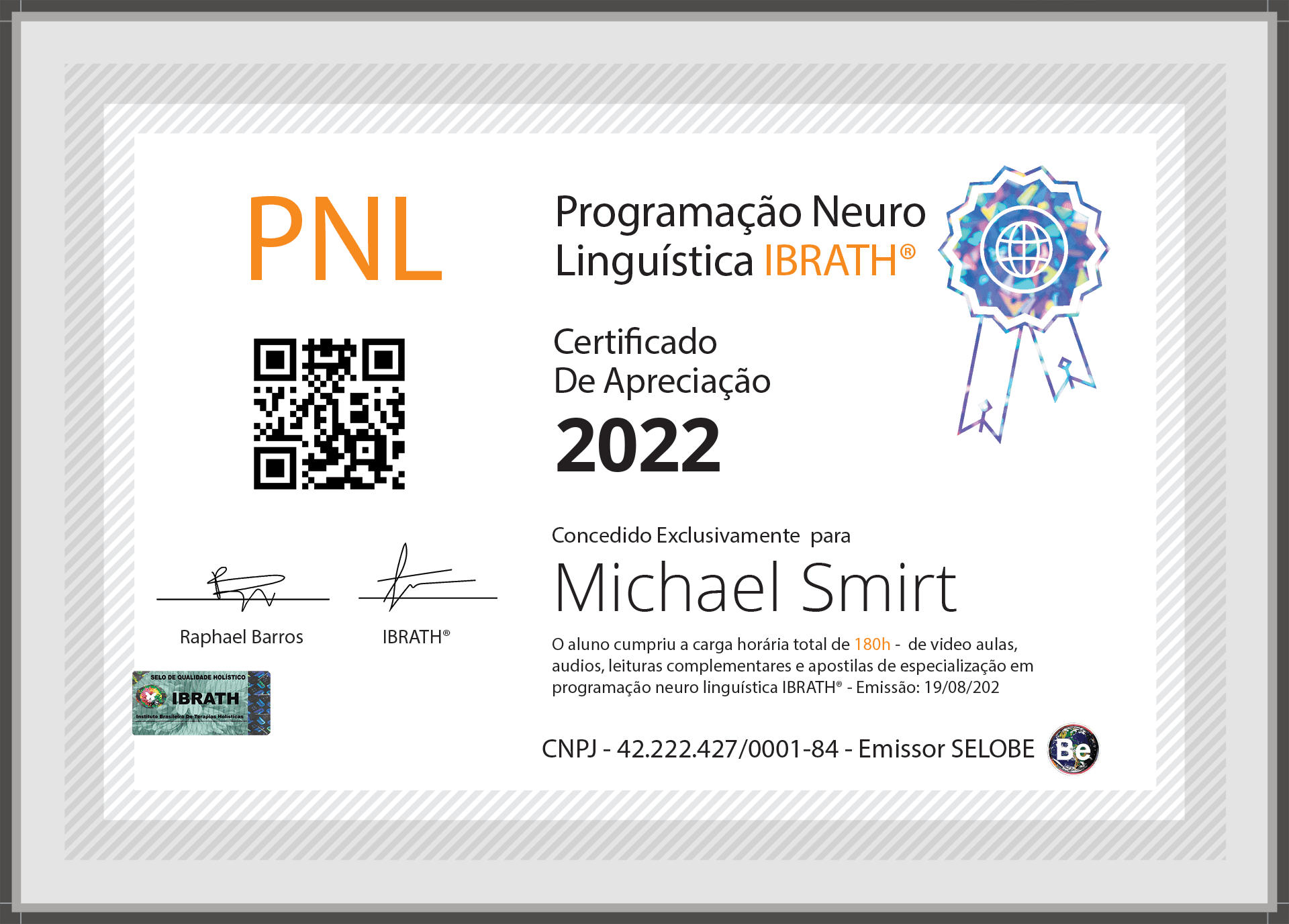 Curso de Formação Programação Neuro Linguística ®